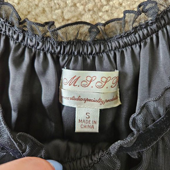 Max Studio Specialty Sz S Whimsigoth‎ Chic VTG Black Gold Halter Sequin Dress - Picture 11 of 13